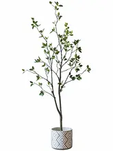 フェイクグリーン ツバキ 客間 装飾 大型 植木 日本北欧風