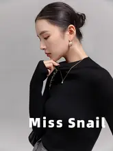Miss Snail セーター【ウール・ハイネック・長袖・シンプルデザイン】