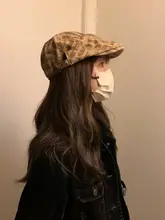 ハンチング帽 レディース チェック柄 ヴィンテージ 韓流 インスタ映え 着回し おしゃれ 春 秋