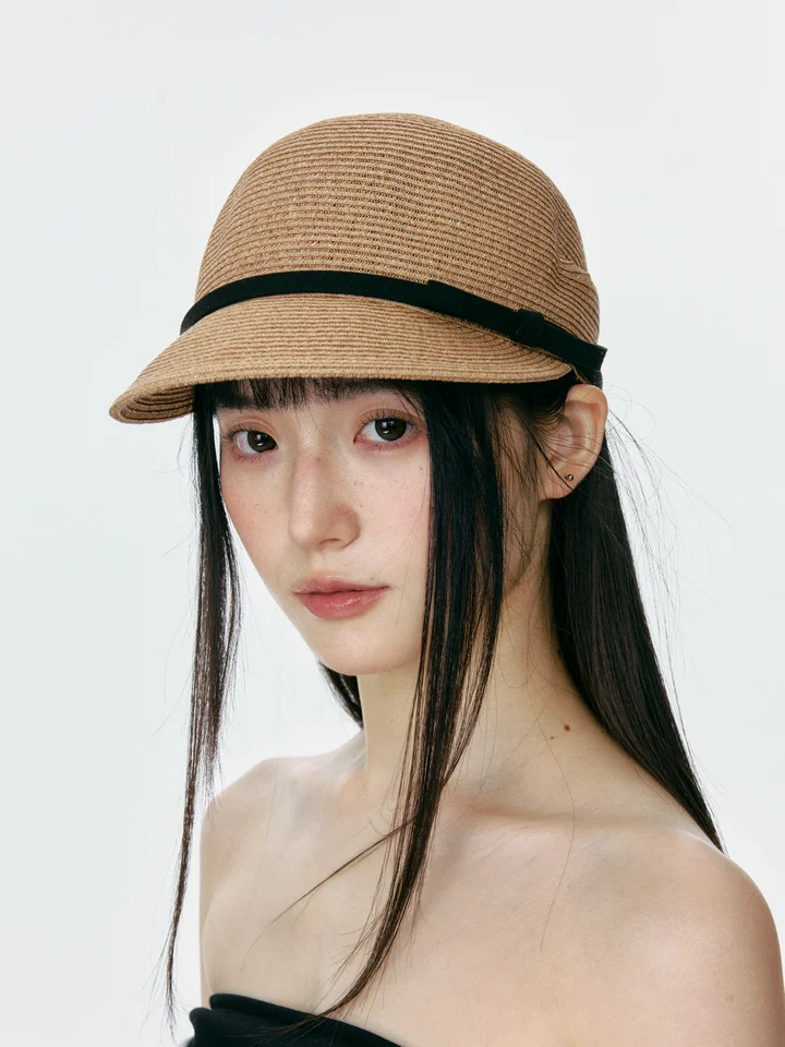 主婦におすすめ！シンプルな皺加工の草編み帽子【日除け効果・カジュアルスタイル・旅行用】