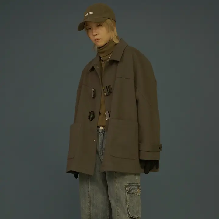 本命紅の高級ウールコート【男女兼用・暖かい・冬用】