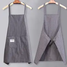 おしゃれなデザインのコットン製エプロン【家庭用・厨房・韓国風】