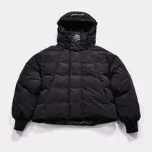 アウトドア向けフード付きカジュアル保温コート【厚手・山系デザイン】