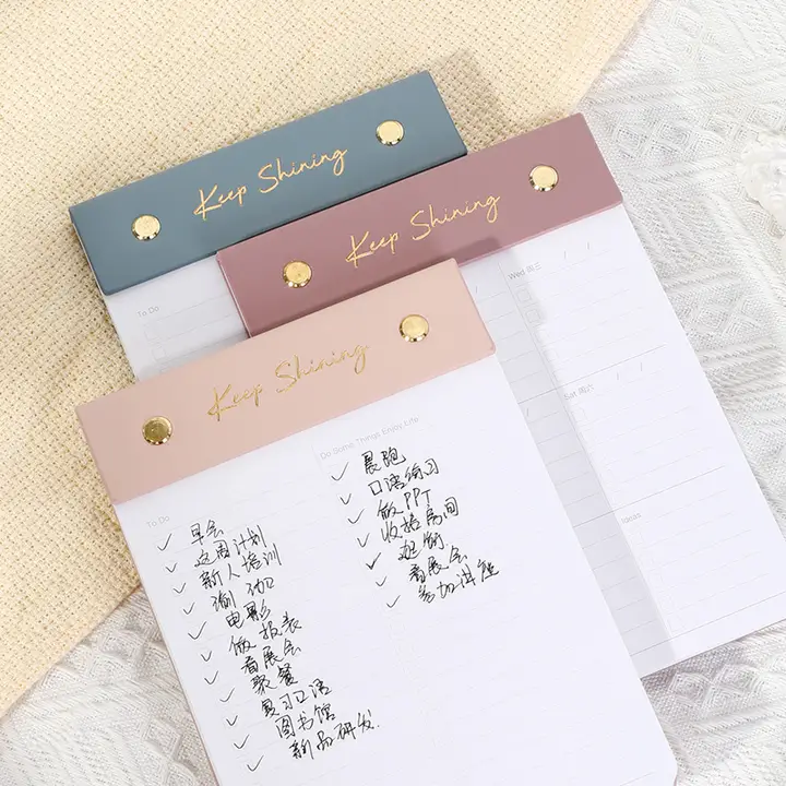 シンプルデザインのメモ帳【撕き取り可能・週次プラン・To Doリスト用・交換可能な中身入り】