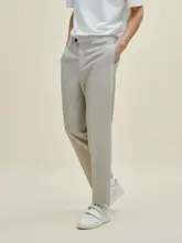精紡羊毛製 メンズテーパードパンツ【快適な履き心地】