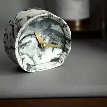 北欧風 水墨デザインのデスククロック【シンプル・コンパクト】