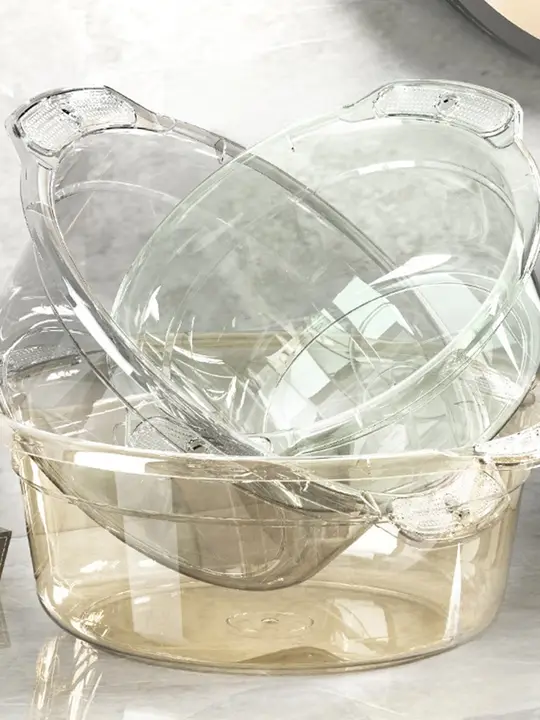 JOJO'S L. PD. プラスチック製大容量洗面器【厚手・透明・家庭用】