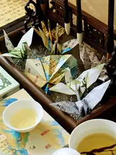 中国風の古詩折り鶴折り紙