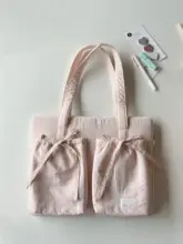 大容量リボンデザインノートパソコンバッグ【パソコン対応・トートスタイル・通勤用】