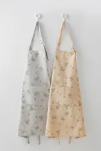 かわいいデザインの布製エプロン【キッチン用・薄手・通気性・ノースリーブ・カジュアルスタイル】