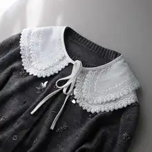 レイヤードデザインの花柄刺繍付き偽カラー【大きめラペル・結び紐付・レディース】