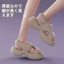 柔らかい厚い底の高さを高める女性用EVAサンダル