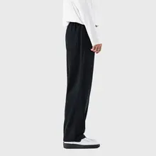 スウェットパンツ メンズ ブラック ストレート ルーズ ドレープ アメカジ スポーツ 秋