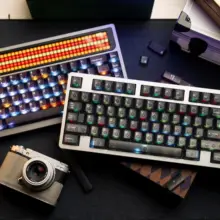 Wooting製 PC用 スモーク透明キーボードキャップ【純正高さ・マグネット軸対応】