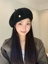 秋冬用ウール製レトロベレー帽【スタイリッシュ・女性用・顔立ちを引き立てるデザイン】