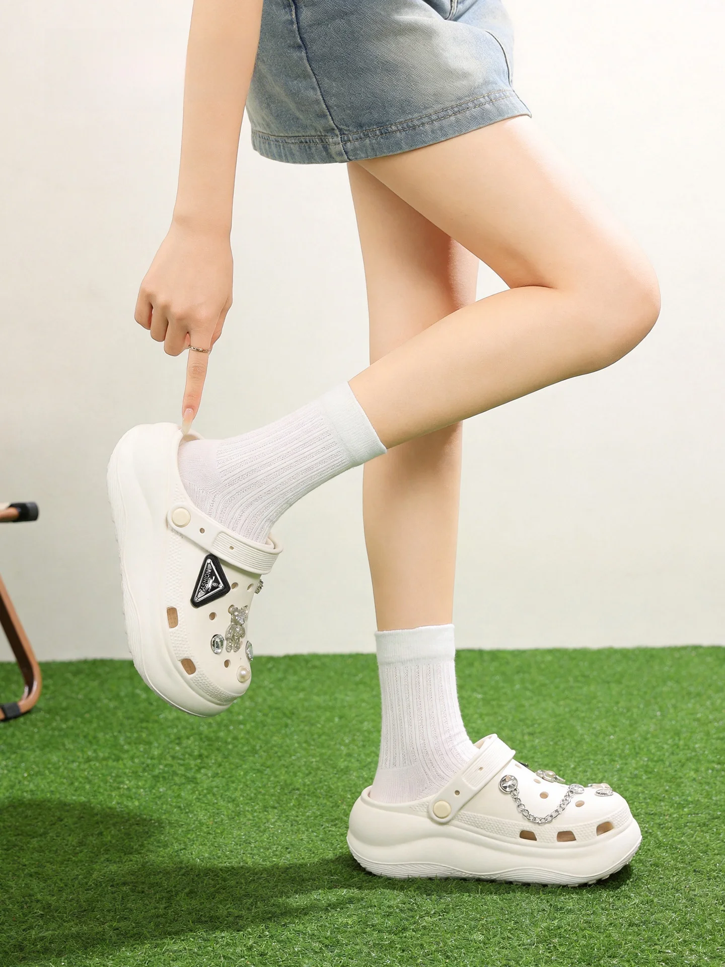 厚底のサンダル【通気性・ビーチ用】：サイズ感とかかと高さの実際のフィット確認法