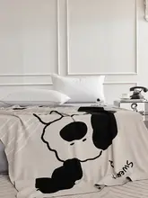 ミストフォレストデザイン 犬柄コットンニットブランケット【ソファ用・オフィスインテリア・肌触り良い】