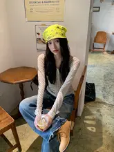 微透波点リボン付き長袖Tシャツ【防透け・重ね着対応】