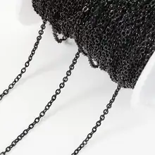 黒色のチタン製O字と十字の細身ネックレス【Diy用・洗練されたデザイン】