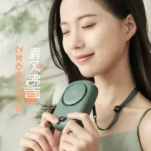 首掛けミニポータブルファン【USB充電式・無葉設計・夏用】