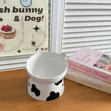 猫用 ボウル 陶器 足付き 傾斜 首負担軽減 餌入れ 水飲み 洗いやすい