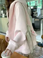 刺繍入りフード付きジッパーアウター【女性用・重厚なフリース生地】