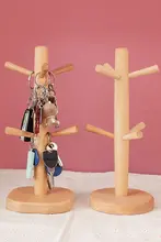 カエデ材の壁掛けキーラック【玄関用・創意的収納・デスクトップ用】
