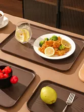 創意的な木目調トレー【長方形・水杯収納用】