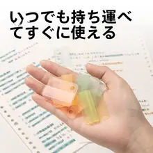 カラフルなインデックスクリップ付きファイルフォルダー【透明デザイン・学習用・ドキュメント整理に最適】（セットアップ対応）