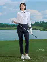 暖かいゴルフ用ストレッチパンツ【レディース・ストレート・加毛】