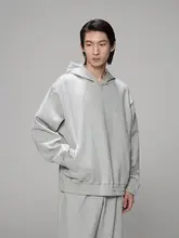 シンプルデザインのフード付きトレーナー【春秋用・カジュアル・フィット】