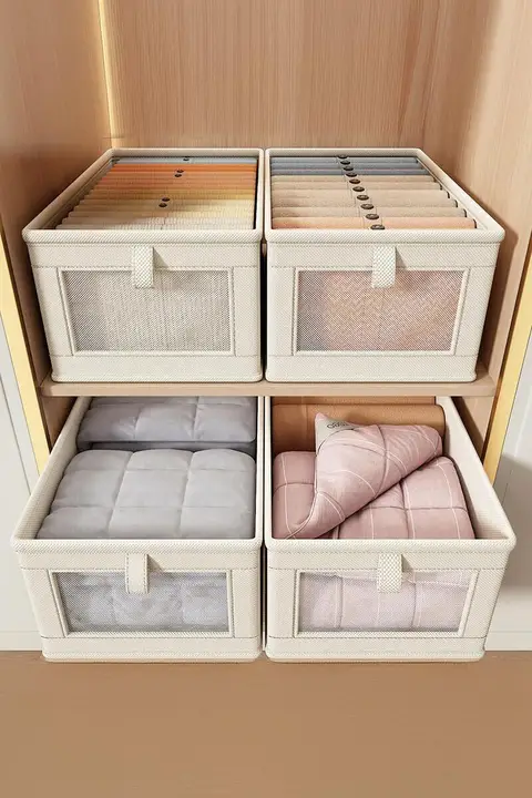 収納ボックス【衣類・小物整理用・引き出し式・ファブリック製・多層】