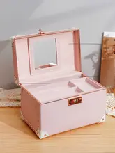 大容量メイクボックス【パスワード付き・持ち運び便利・かわいいデザイン】