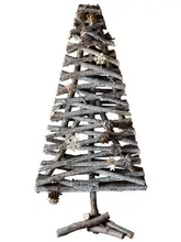 ゴールドのツイストフェザータワークリスマスツリー【ホテルディスプレイ用・アートデザイン・インテリア装飾】