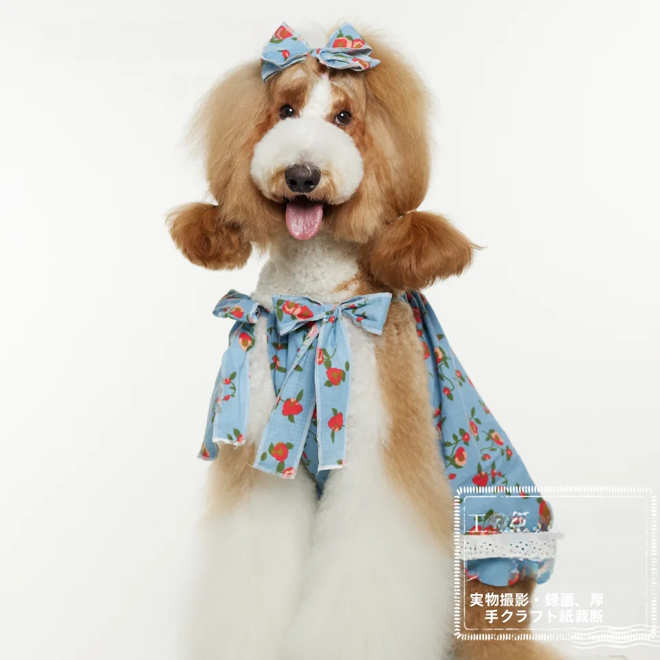 ペット服 型紙 犬 猫 プリンセスドレス かぶりタイプ トイプードル ビションフリーゼ 小型犬 手作り ワンピース