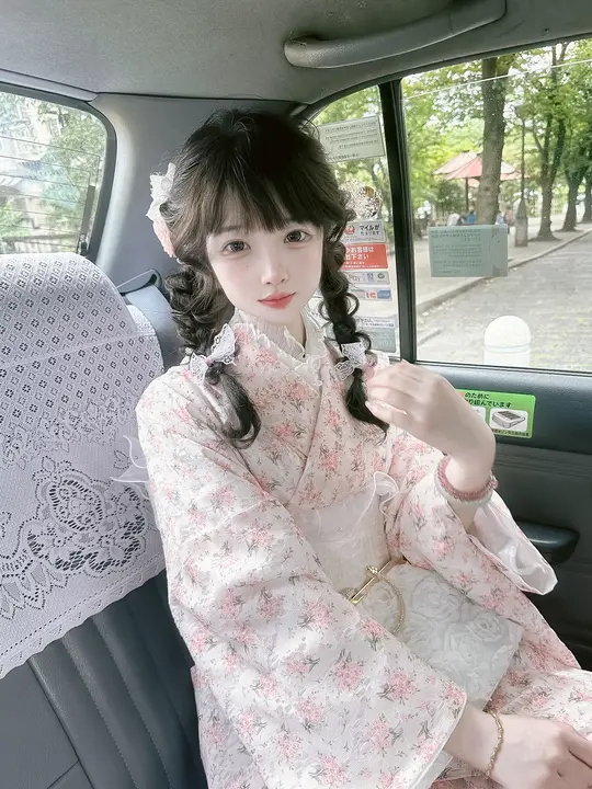 改良レース和服【花火大会用・大正浪漫・撮影小道具・日本旅行】