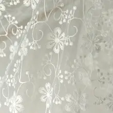 多色刺繍メッシュ生地【衣裙の裾飾り・手作りDIYカーテン用・ロリータファブリック】