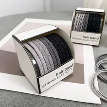 シンプルで洗練されたヘアリング【高いポニーテール用・ゴムバンド・レザーケース付き】