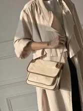 シンプルでスタイリッシュなチェーンショルダーバッグ【女性用・肩掛け・斜め掛け・カジュアルデザイン】