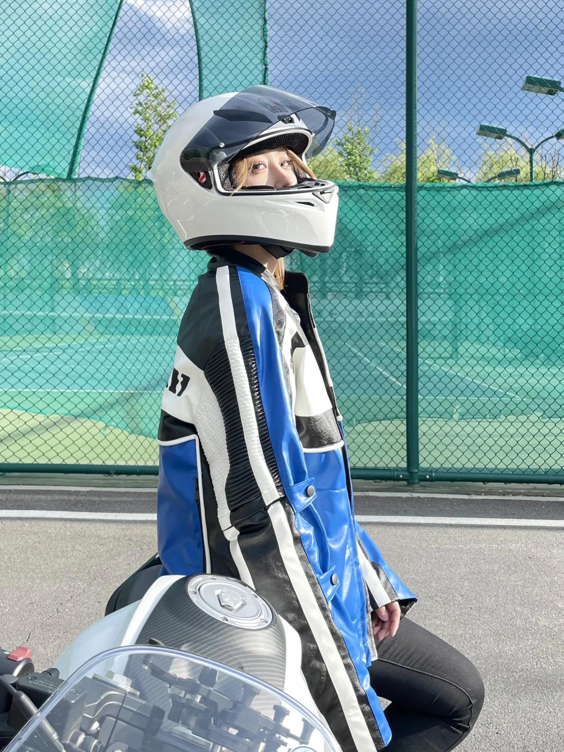 バイカラーライディングジャケット ZA26NJ10JK004：250ccバイク乗り手に最適な四季通用デザイン
