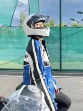 バイカラーライディングジャケット【四季用・D3O衝撃吸収・バイク用】