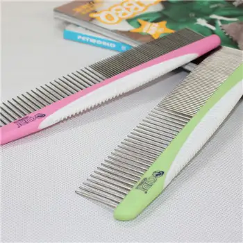 ペット用スリッカーブラシ【ステンレス製・絡まり防止・抜け毛取り・猫・犬用】