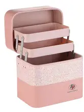 大容量のシンプルなラメ化粧ポーチ【多機能・携帯用・リップ付き】（セットアップ対応）