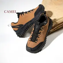 Camel トレッキングシューズ メンズ 撥水 滑り止め アウトドア カジュアル スニーカー つま先補強 耐磨耗 秋
