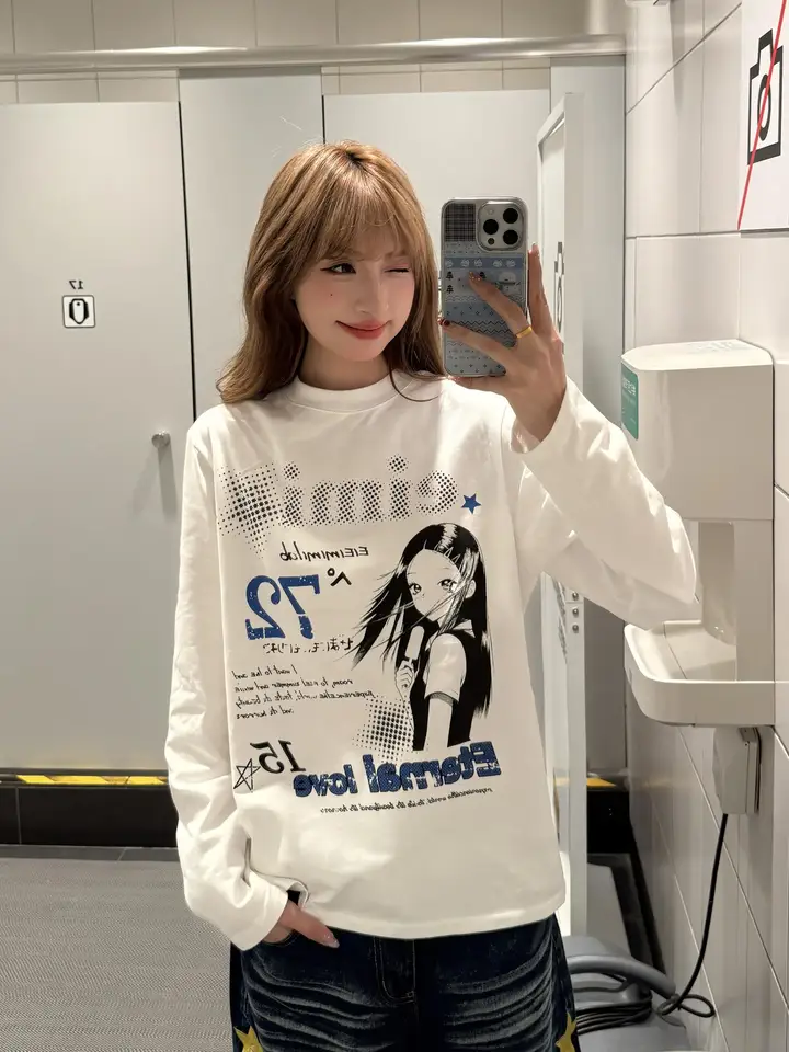 長袖Tシャツ レディース プリント ヴィンテージ Y2K サブカル カジュアル 着回し インナー 春「BeOurRule」