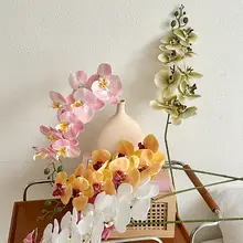 高級感あふれるインテリア！胡蝶蘭の造花【卓上飾り・花瓶付き】