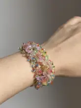 個性的なデザイン！カラフルなビーズとフリンジのブレスレット【リゾートスタイル・ファッション・女性用】