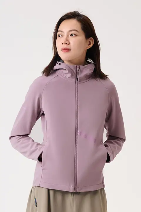 ソフトシェルジャケット 女性 屋外 秋冬 風防 水防 保温 耐摩耗 ストレッチ フード付き ジャケット カジュアル フリース