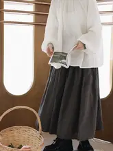 レトロデザインの半年丈フレアスカート【高腰・Aライン・ドレープ仕上げ】（セットアップ対応）