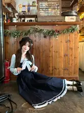 学院風デザインのドッキングドレス【春用・プリーツスカート】（セットアップ対応）
